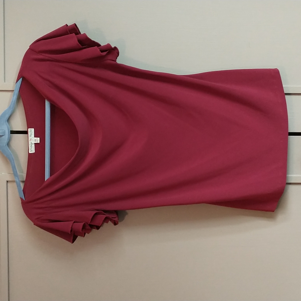 Burgundy dressy top